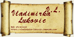 Vladimirka Luković vizit kartica